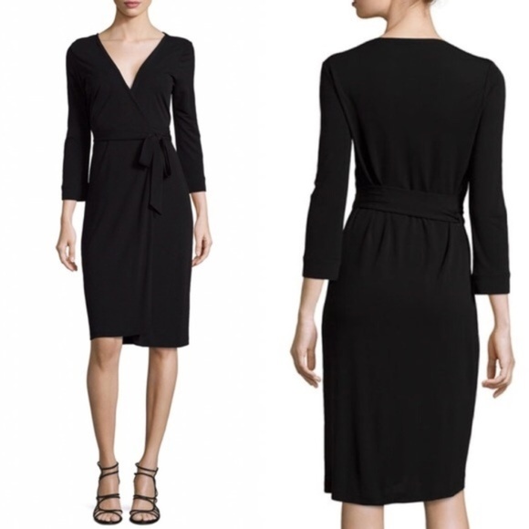 * DVF Diane Von Furstenberg Wrap Dress Black - Picture 1 of 8